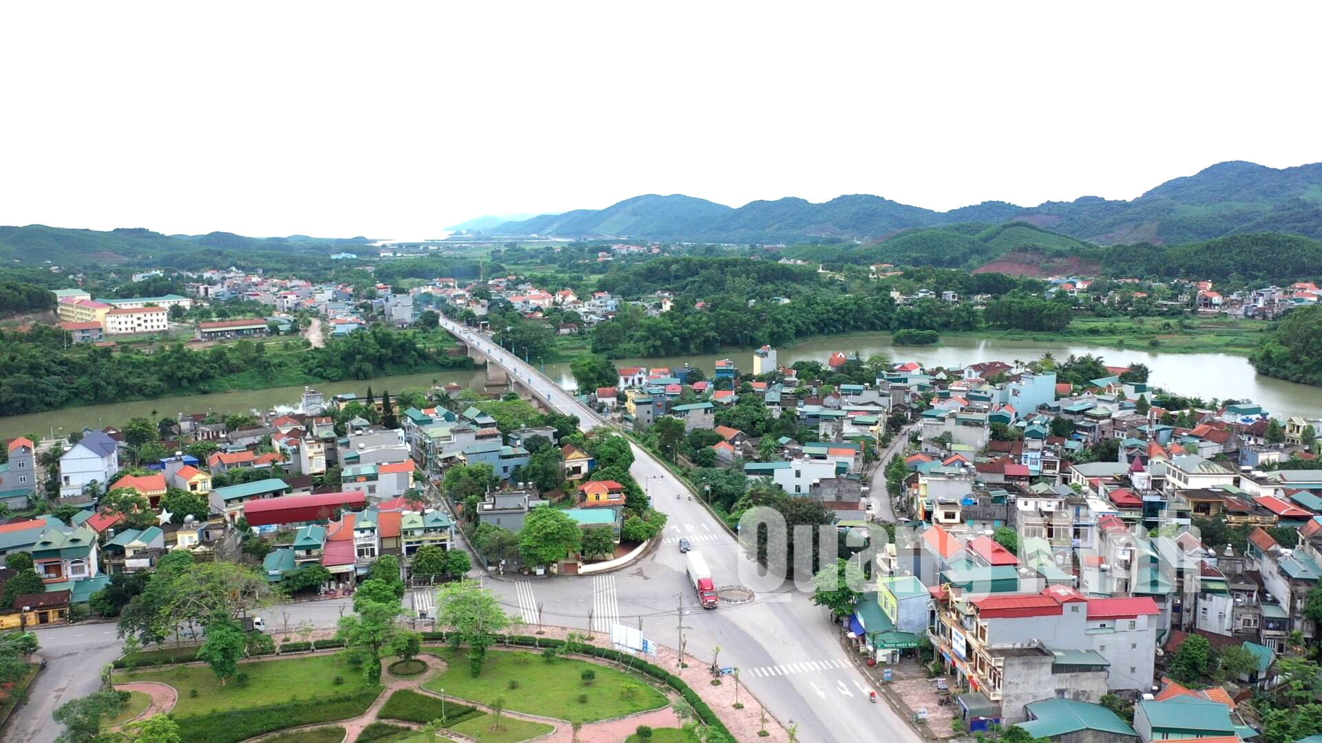 Trung tâm huyện Tiên Yên (9-2020). Ảnh: Xuân Thao