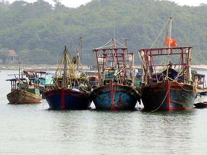  Tàu đánh bắt cá của ngư dân xã Thanh Lân (Cô Tô).