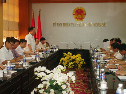  Đồng chí Đỗ Thông, Uỷ viên Ban Thường vụ, Phó Chủ tịch Thường trực UBND tỉnh kết luận buổi làm việc.