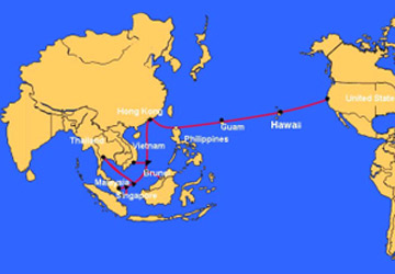 Đường kết nối tuyến cáp quang biển AAG.