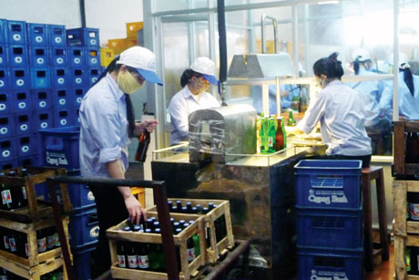 Sản xuất nước khoáng thiên nhiên đóng chai tại Công ty TNHH một thành viên Nước khoáng Công Đoàn Quảng Ninh.