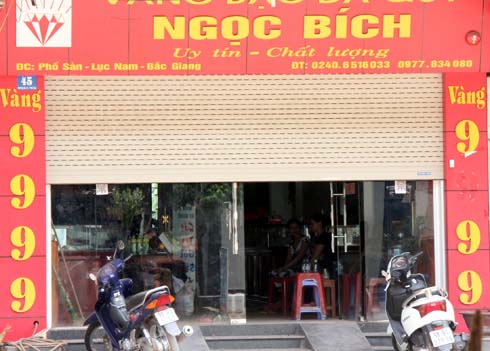 Tiệm vàng Ngọc Bích, nơi xảy ra vụ thảm sát kinh hoàng.