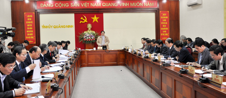 Đồng chí Phạm Minh Chính, Bí Thư Tỉnh ủy kết luận tại hội nghị.
