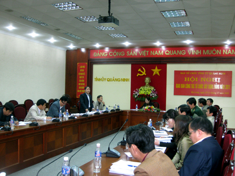 Ban Tổ chức Tỉnh uỷ tổ chức Hội nghị giao ban công tác tổ chức xây dựng Đảng năm 2011.