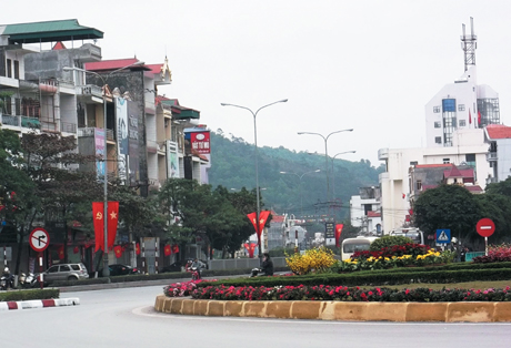 Vườn hoa tiểu cảnh tại khu vực giáp ranh giữa phường Hồng Hải với phường Bạch Đằng. Ảnh: Quang Minh