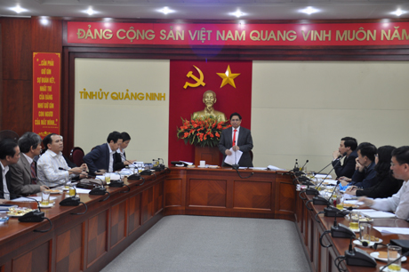 Đồng chí Phạm Minh Chính, Uỷ viên T.Ư Đảng, Bí thư Tỉnh uỷ kết luận tại hội thảo.