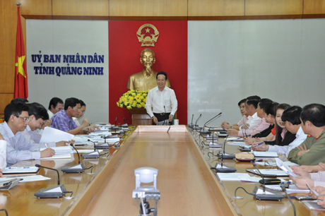 Đồng chí Nguyễn Văn Thành, Phó Chủ tịch UBND tỉnh kết luận cuộc họp