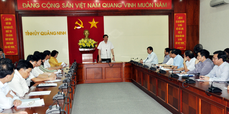 Đồng chí Nguyễn Đức Long, Phó Bí thư Tỉnh ủy, Chủ tịch HĐND tỉnh kết luận cuộc họp.