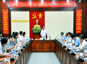 Thường trực Tỉnh ủy làm việc với Vinacomin