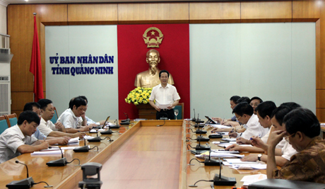 Đồng chí Nguyễn Văn Thành, Phó Chủ tịch UBND tỉnh kết luận buổi làm việc.