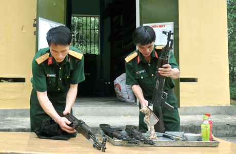 Duy trì chế độ “Ngày kỹ thuật” ở Ban CHQS huyện Vân Đồn.