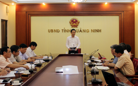 Đồng chí Nguyễn Văn Thành, Phó Chủ tịch UBND tỉnh phát biểu kết luận buổi làm việc.