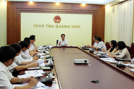 Đồng chí Đỗ Thông, Phó Chủ tịch Thường trực UBND tỉnh kết luận buổi làm việc 