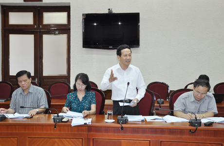 Phó Chủ tịch UBND tỉnh Nguyễn Văn Thành phát biểu tại hội nghị.