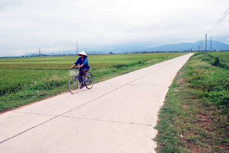 Các con đường của xã Nguyễn Huệ (Đông Triều) đều sạch đẹp.