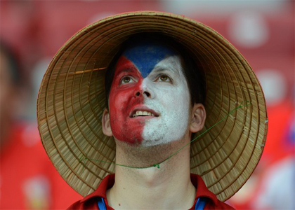 Nón lá Việt Nam trên khán đài Euro 2012