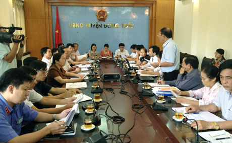 Văn phòng Luật sư Hưng Giang làm việc với UBND huyện Đông Triều, có sự tham gia của chính quyền các xã và đại diện một số hộ dân đại diện cho 82 hộ dân chưa đồng ý với việc đền bù GPMB dự án.