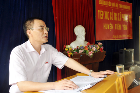 ĐBQH Trần Văn Minh tiếp xúc cử tri huyện Tiên Yên