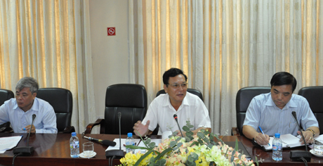 Bộ trưởng Bộ Giáo dục và Đào tạo Phạm Vũ Luận phát biểu kết luận buổi làm việc