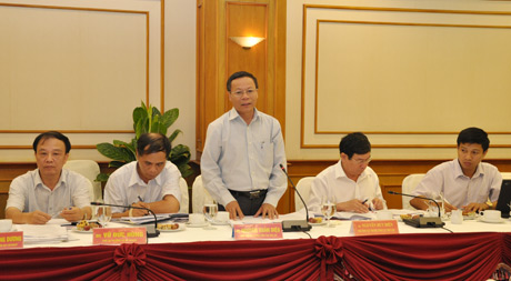 Phó Tổng cục trưởng Tổng cục Thuỷ lợi Bộ NN&PTNT Nguyễn Xuân Diệu phát biểu.