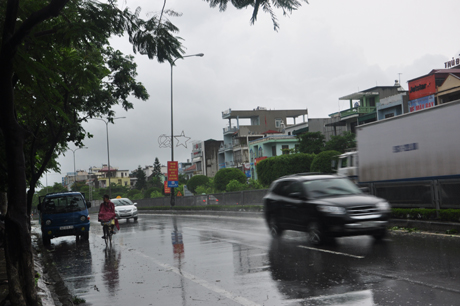 Sáng nay TP Hạ Long có mưa lớn.