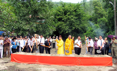 Khởi công động thổ xây dựng nhà Tổ chùa Non Đông ngày 27-9.