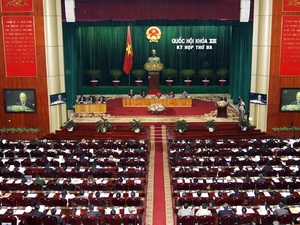 Toàn cảnh phiên khai mạc kỳ họp thứ ba Quốc hội khóa XIII.