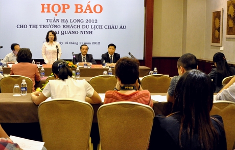 Họp báo Tuần Hạ Long 2012 cho thị trường khách du lịch Châu Âu tại Quảng Ninh