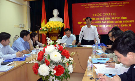 Đồng chí Đỗ Vũ Chung, Uỷ viên BTV Tỉnh uỷ, Trưởng ban Dân vận Tỉnh uỷ phát biểu tại hội nghị.