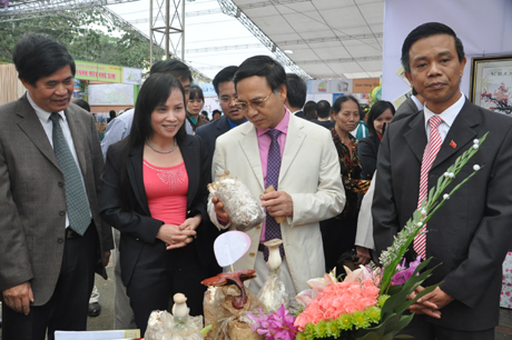 Các đại biểu tham quan gian hàng tại Ngày hội sinh thái ECO-fair