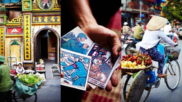 Hanoi is the capital, thousands of years old, which converges all the quintessential beauty of the country with many ancient temples and tangled small streets. On each street, vendors sell everything from fruit  to souvenir photos for tourists and locals.