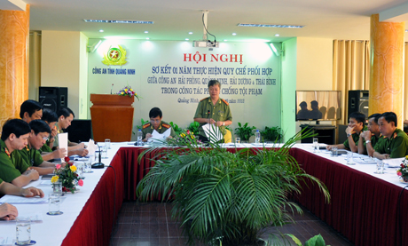 Công an Quảng Ninh, Hải Phòng, Hải Dương, Thái Bình sơ kết 1 năm thực hiện Quy chế phối hợp đấu tranh PCTP.