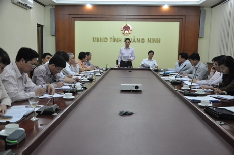 Đồng chí Đặng Huy Hậu, Phó Chủ tịch UBND tỉnh kết luận tại cuộc họp