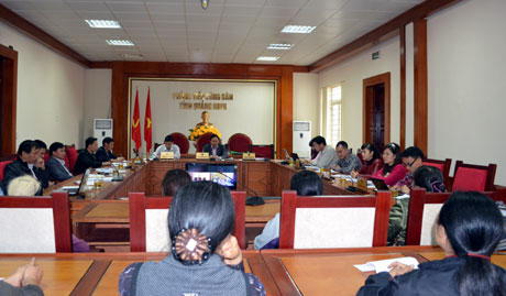 Đồng chí Đặng Huy Hậu, Phó Chủ tịch UBND tỉnh chủ trì tiếp công dân.