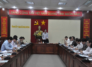 Ban Thường vụ Tỉnh uỷ làm việc với lãnh đạo huyện Tiên Yên