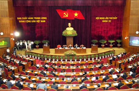 Hội nghị lần thứ 7 Ban Chấp hành Trung ương Đảng khoá XI sẽ xem xét, quyết định, cho ý kiến chỉ đạo đối với các vấn đề lớn. Ảnh: VGP/Nguyễn Hoàng