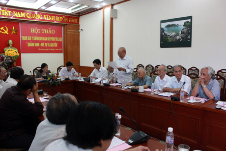 Hội thảo về kịch bản phim “Quảng Ninh - Hội tụ và Lan toả” đã nhận được sự góp ý của nhiều văn nghệ sĩ, cán bộ các thời kỳ của Quảng Ninh.