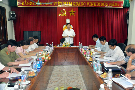 Đồng chí Nguyễn Đức Long, Phó Bí thư Tỉnh ủy, Chủ tịch HĐND tỉnh phát biểu kết luận buổi làm việc với Sở NN&PTNT.
