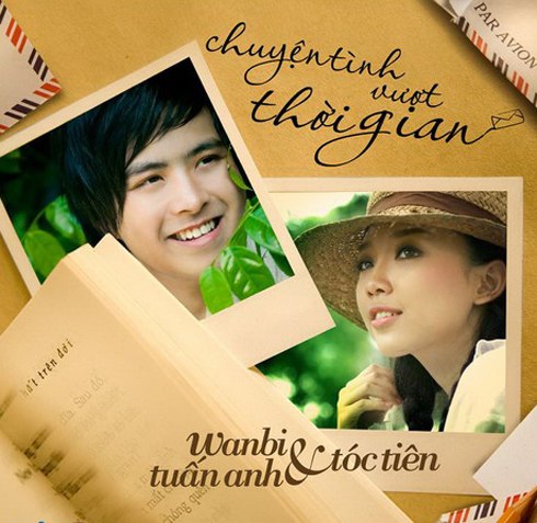 Hình ảnh chàng ca sĩ trẻ và Tóc Tiên khi cho ra album