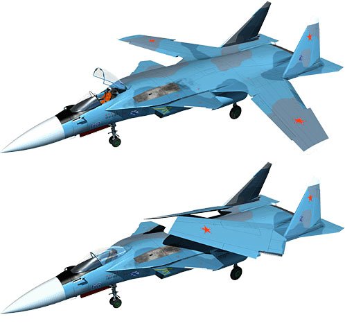 Hình ảnh mới nhất cho thấy Su-47 được thiết kế theo mô hình cánh gập của tiêm kích hạm