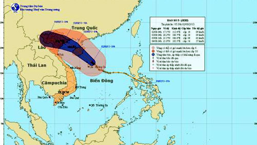 Storm Jebi is forecast to change its course when it heads towards Vietnam