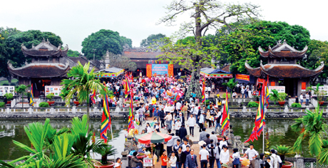 Văn miếu Mao Điền ngày lễ hội.