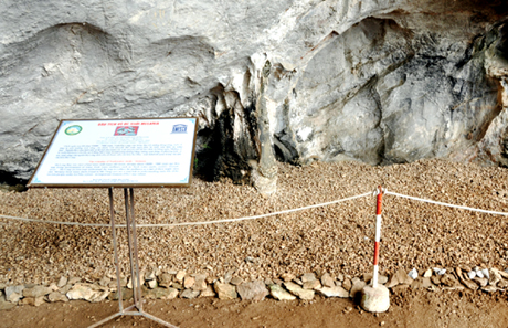 Vỏ ốc suối Melania - dấu tích thức ăn của người tiền sử Hạ Long trong hang Mê Cung.
