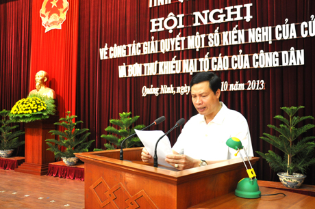 Đồng chí Nguyễn Đức Long, Phó Bí thư Tỉnh ủy, Chủ tịch HĐND tỉnh phát biểu chỉ đạo tại hội nghị