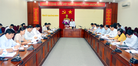Đồng chí Phạm Minh Chính, Bí thư Tỉnh ủy kết luận hội nghị.