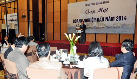 Đồng Chí Nguyễn Văn Đọc, Chủ tịch UBND tỉnh phát biểu tại cuộc gặp mặt