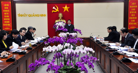 Đồng chí Phạm Minh Chính, Ủy viên T.Ư Đảng, Bí thư Tỉnh ủy kết luận cuộc họp.