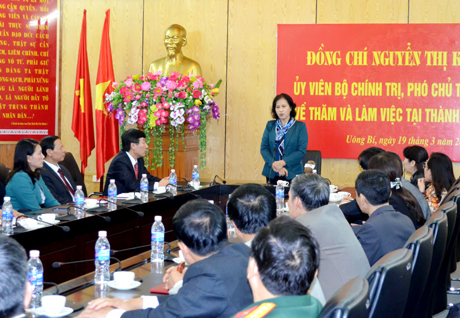 đồng chí Nguyễn Thị Kim Ngân, Ủy viên Bộ Chính trị, Phó Chủ tịch Quốc hội