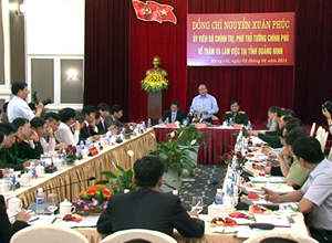 Phó Thủ tướng Nguyễn Xuân Phúc làm việc với TP Móng Cái