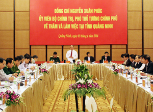 Phó Thủ tướng Chính Phủ Nguyễn Xuân Phúc làm việc với tỉnh Quảng Ninh